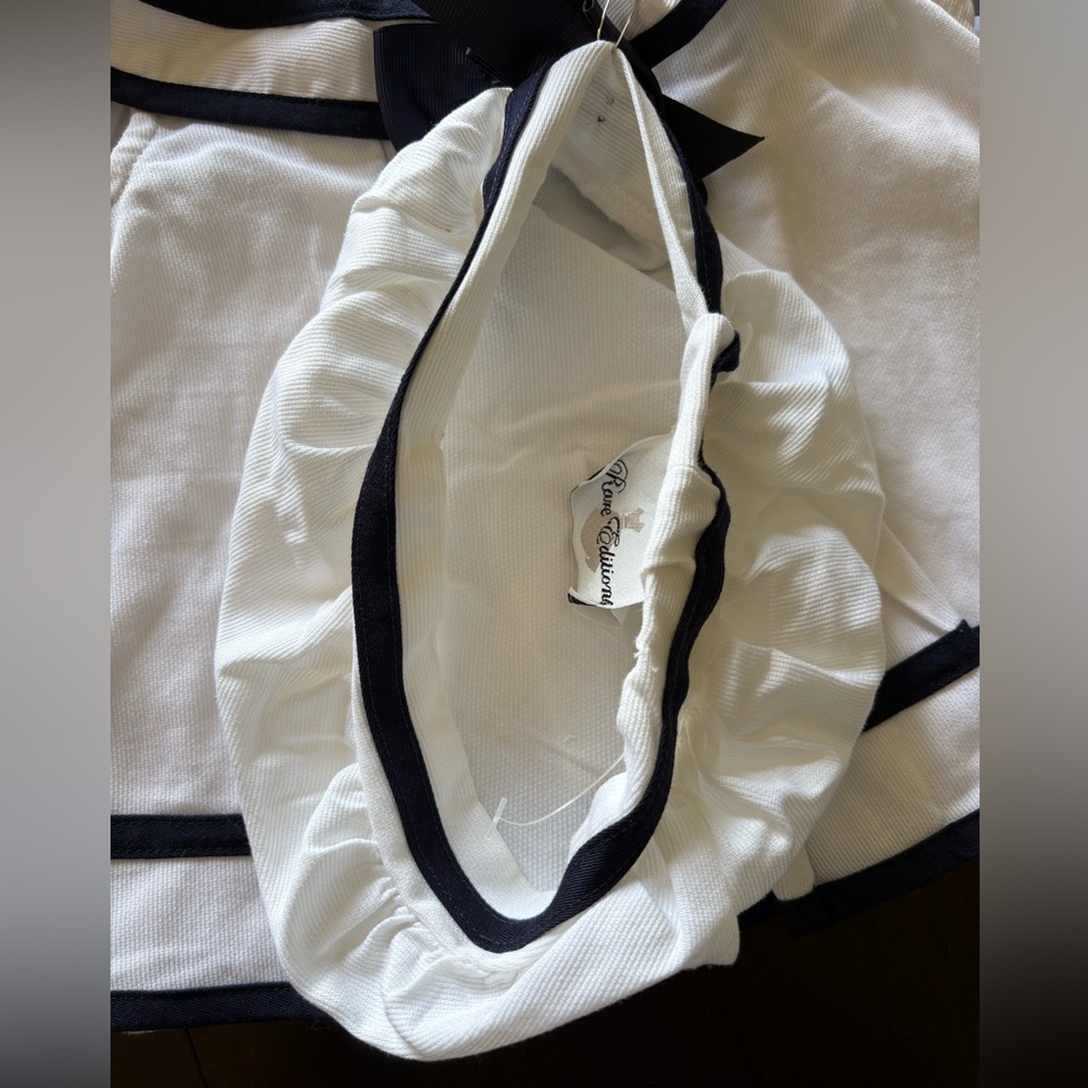 Rare Editions White and Navy Baby Outfit - Picture 6 of 10